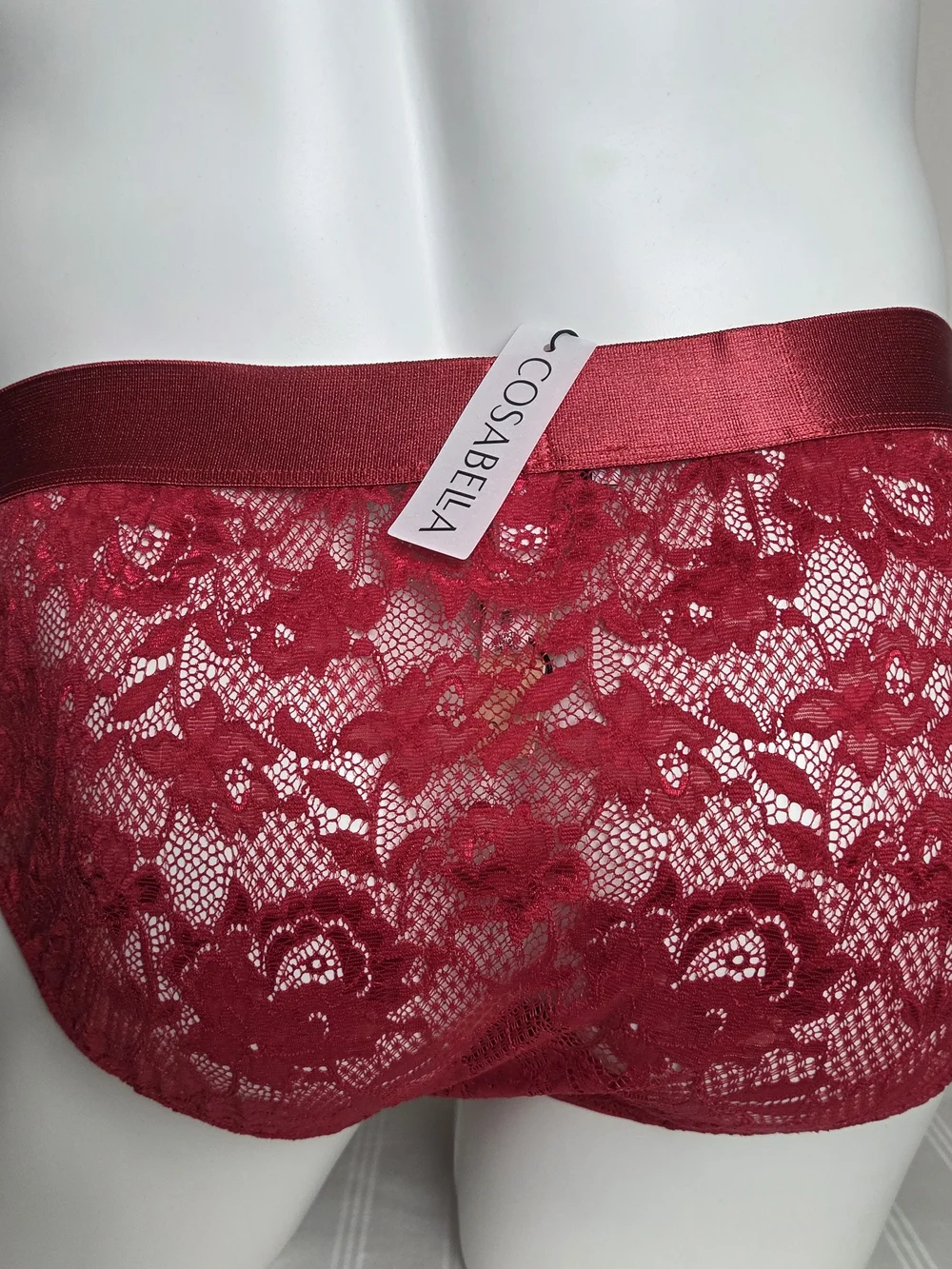Cosabella Mystic Red Lace Sports Brief
